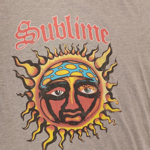 Sublime Casual Graphic Crew Neck Short Sleeve T Shirt Womens Size Large L Gray - Picture 4 of 9